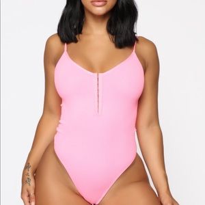 Hot pink bodysuit